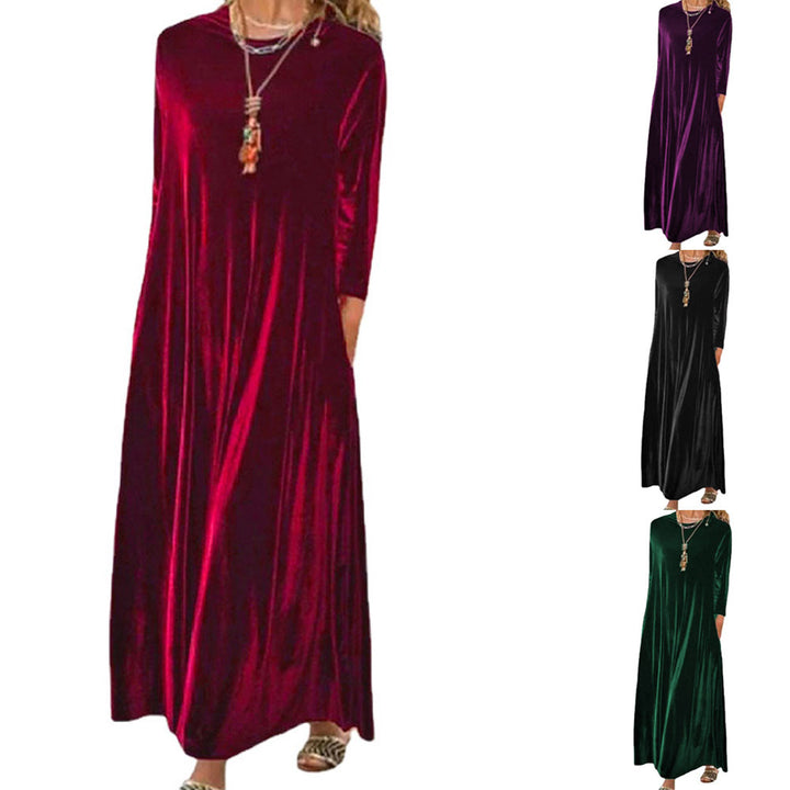 Women's maxi dress with elegant cut and pockets Lune London