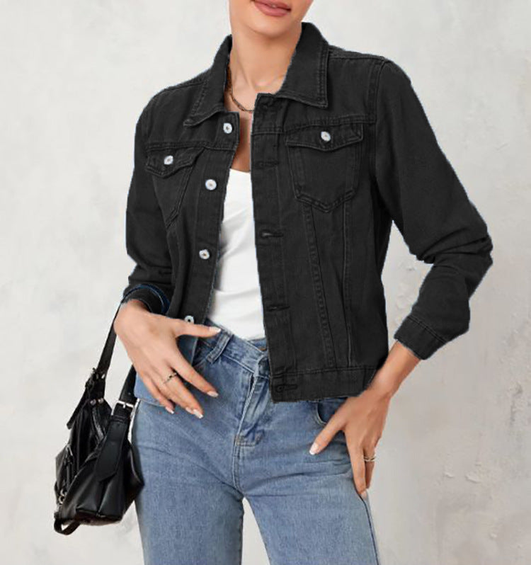 Veste en jean pour femmes au design classique et moderne avec silhouette cintrée Chic & Stil