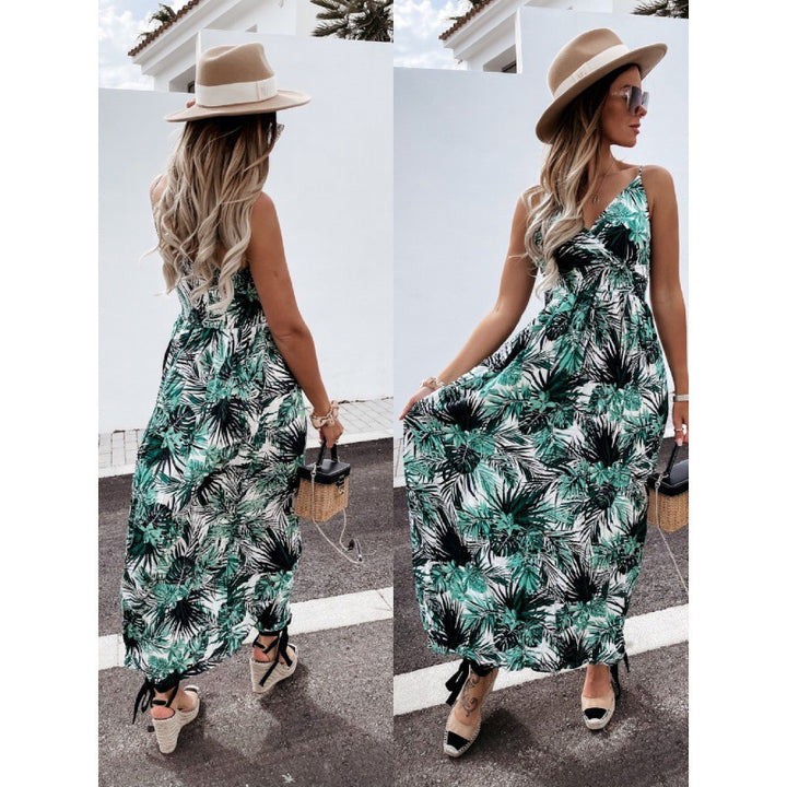 Chic and Stylish Women's Bohemian Tropical Maxi Dress
