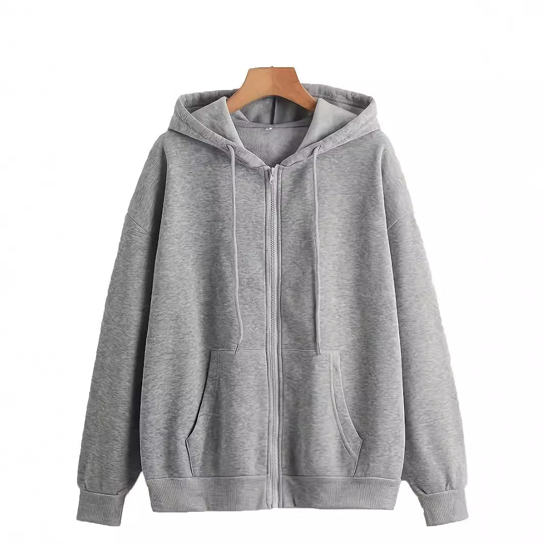 Comfortable women's hooded jacket with full zip and spacious pockets Lune London