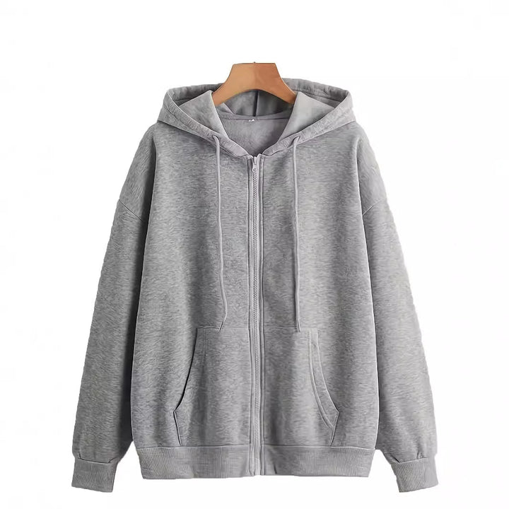 Comfortable women's hooded jacket with full zip and spacious pockets Lune London