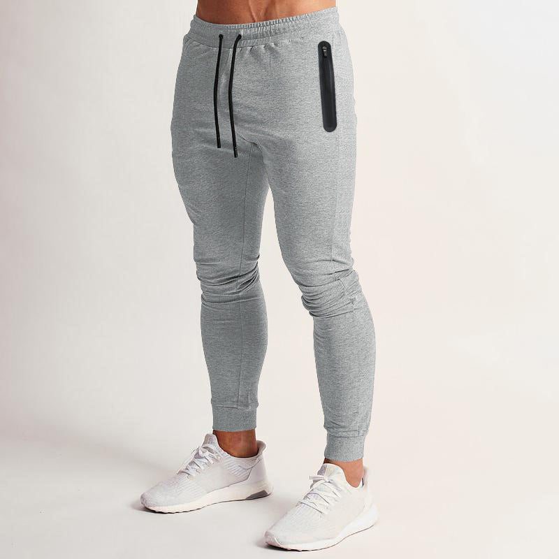 Sporty jogger pants for men with side zipper Lune London
