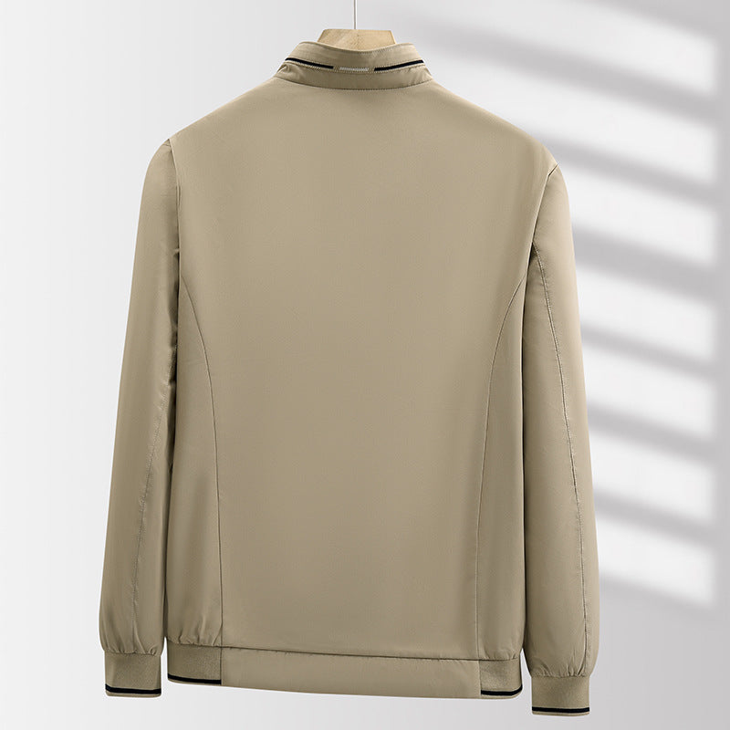 Men's Light Urban Windbreaker with Stand-Up Collar, Two-Way Zip and Zip Pockets Amarae