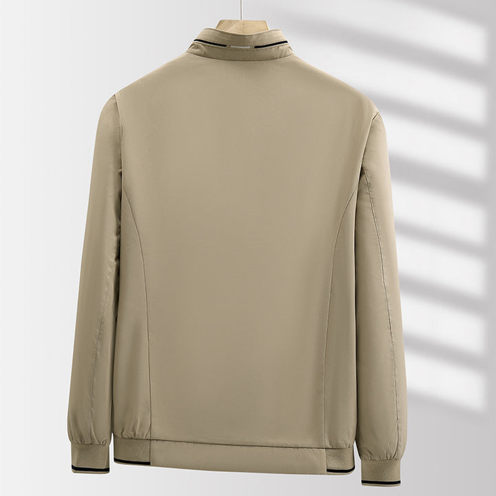 Men's Light Urban Windbreaker with Stand-Up Collar, Two-Way Zip and Zip Pockets Amarae