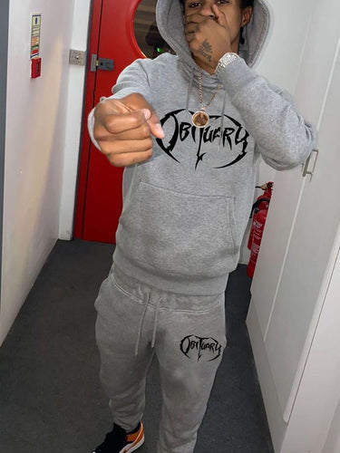 Men's sweatshirt and jogger pant set with catchy logo Amarae