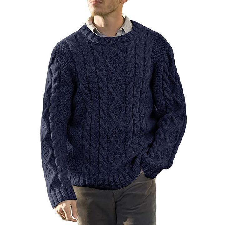 Chunky knit sweater for men with classic relief pattern Lune London