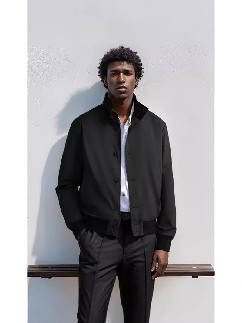 Casual bomber jacket for men with high collar and practical pockets Lune London