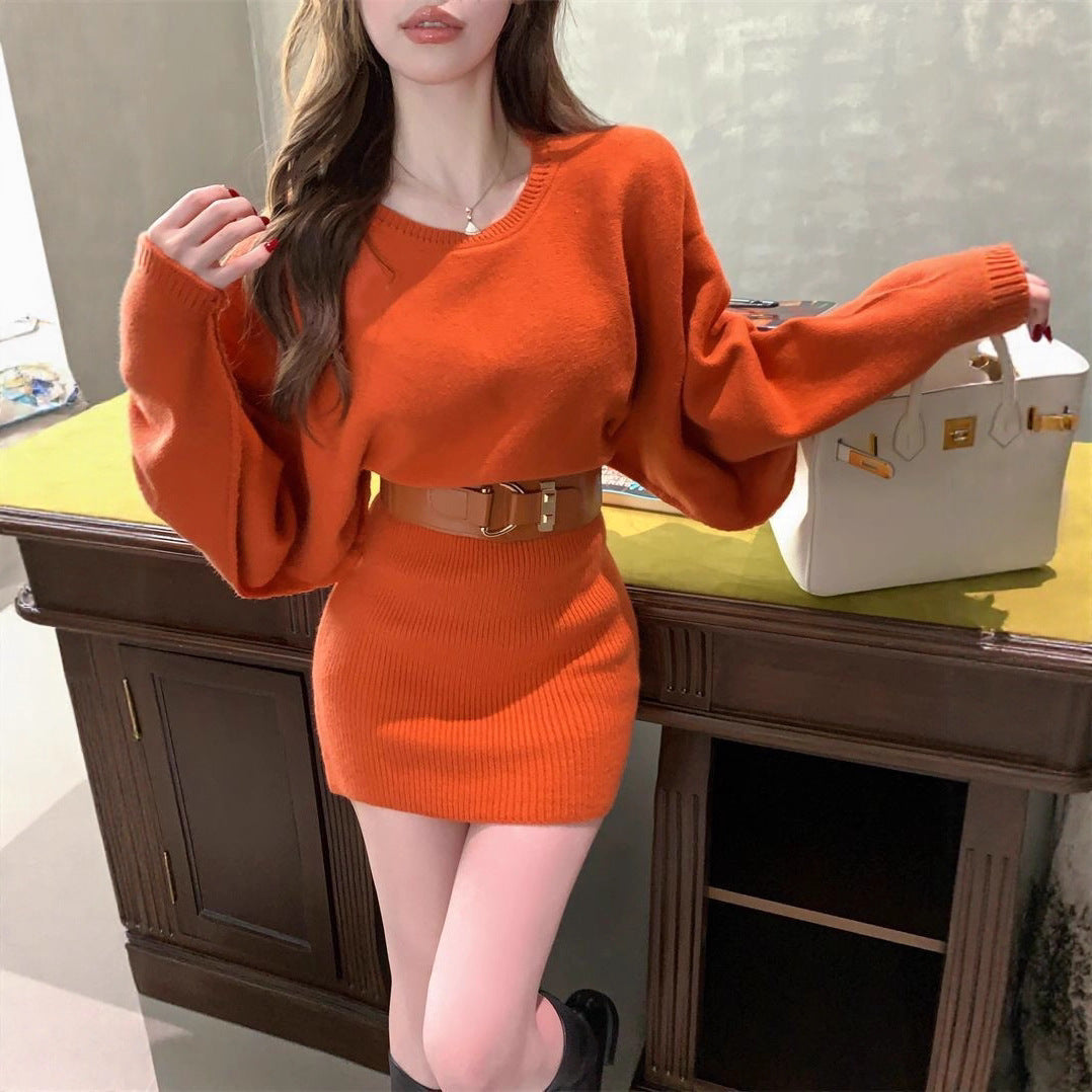 Robe en tricot élégante pour femmes avec un matériau doux et des manches larges Chic & Stil
