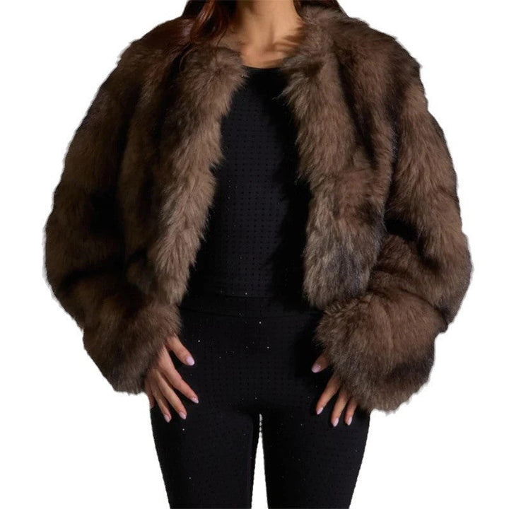 Ladies Fur Jacket with Long, Soft Sleeves Amarae