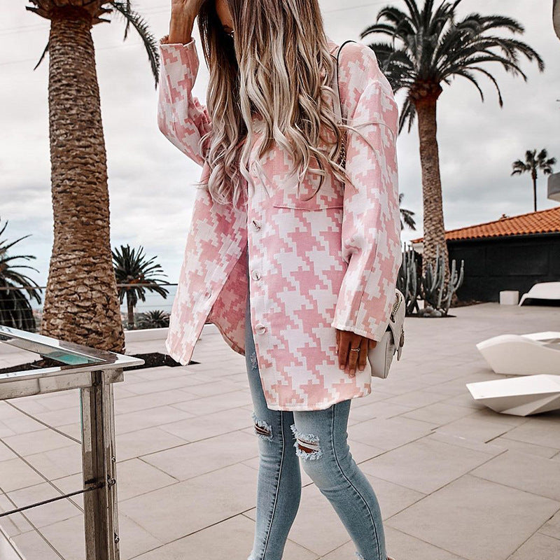Casual plaid flannel jacket for women Lune London