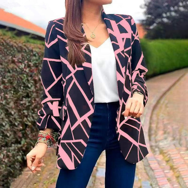 Women's jacket with a modern geometric pattern and a relaxed fit Lune London