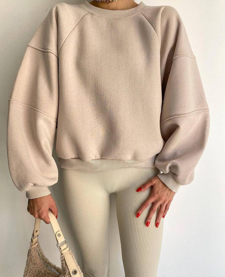 Oversized sweatshirt for women with puff sleeves Lune London