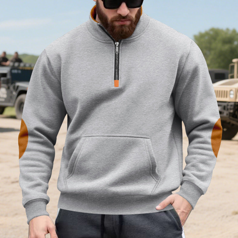 Men's Hoodie with high collar in fashion and contrasting details Lune London