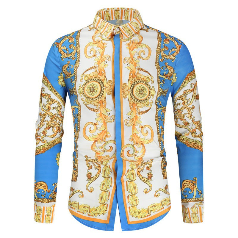 Luxury shirt for men with an impressive baroque pattern Amarae