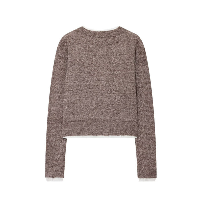 Fashionable knitted jacket for women with a fine knit design and elegant button details Lune London