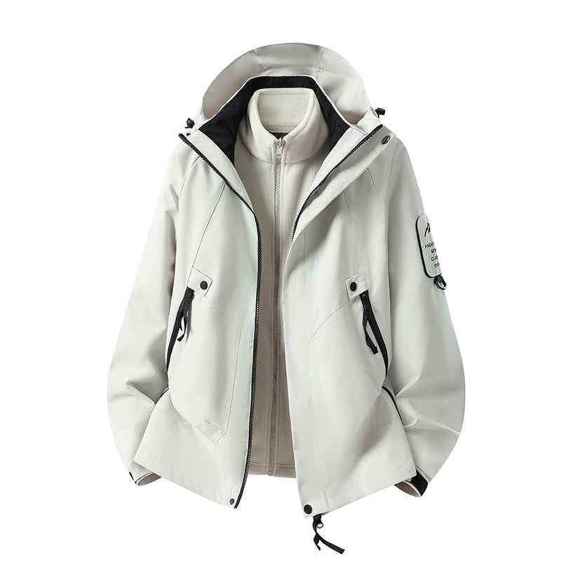 Men's Two-in-One Weather Protection Jacket with Removable Padded Vest and Adjustable Hood Amarae