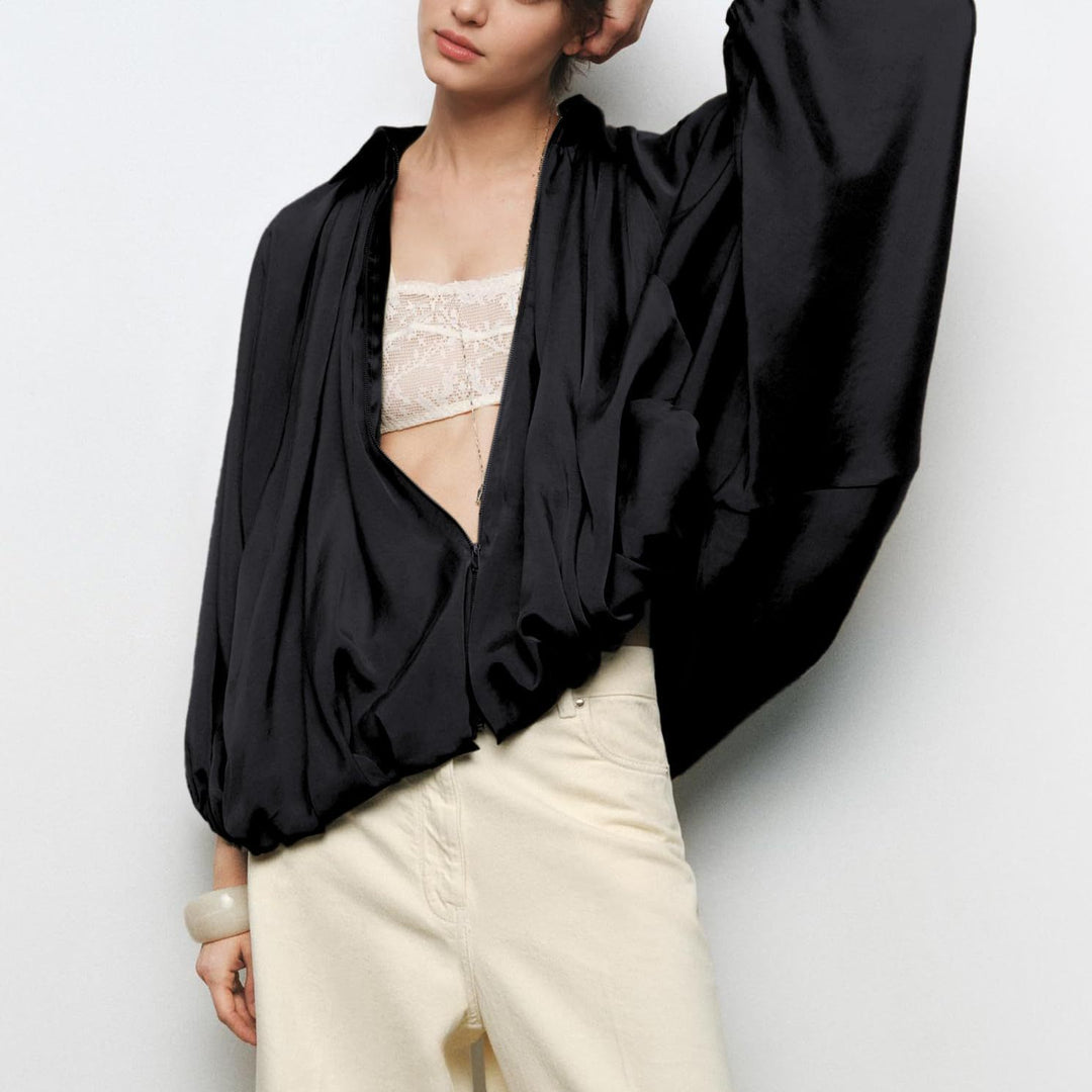 Ladies lightweight oversized silk jacket Lune London