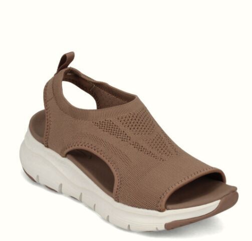 Breathable heeled sandals for women with elastic upper and cushioned insole Lune London