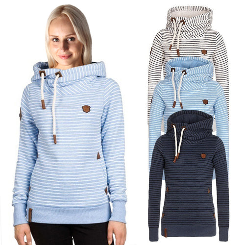 Women's hoodie with striped design and high-quality details Amarael