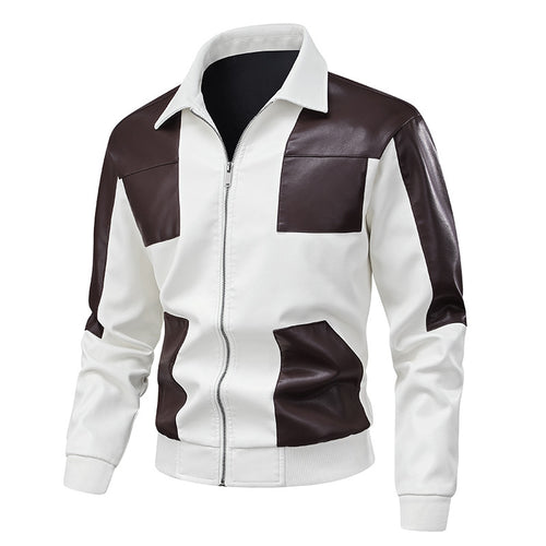 Elegant men's jacket with leather accents Amarae