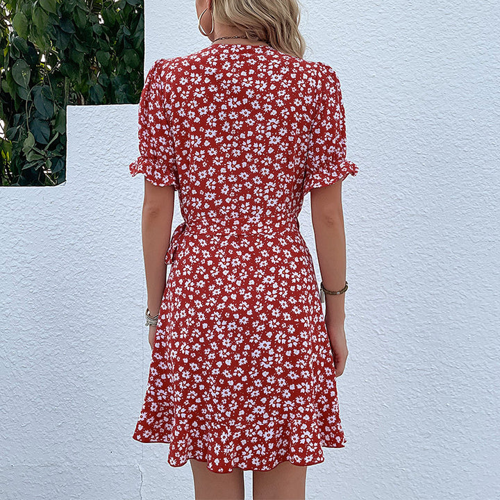 Lune London Floral Mini Wrap Dress for Ladies