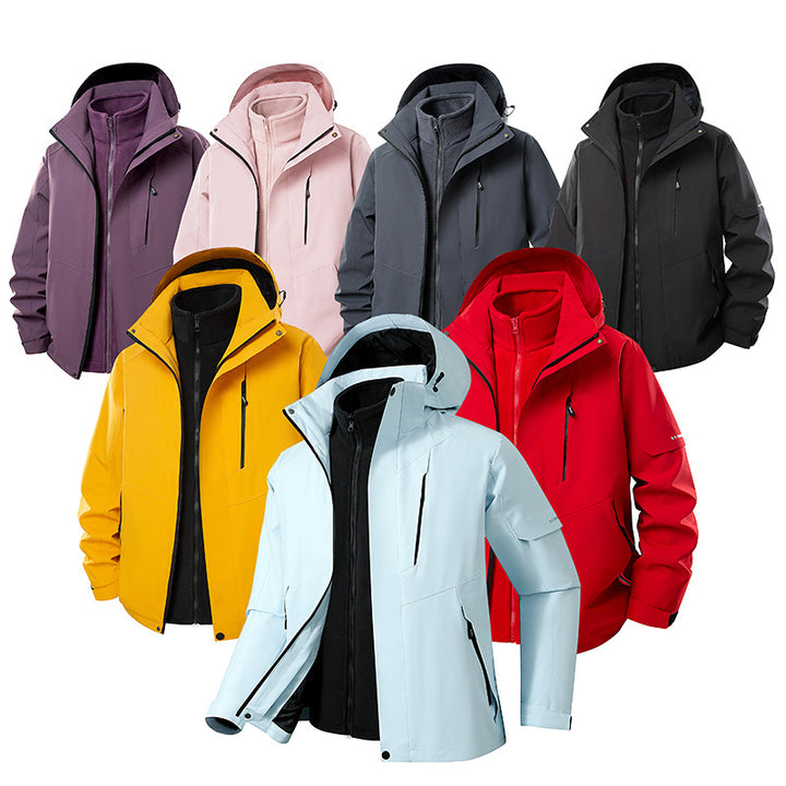 Women's double-layer softshell parka with removable fleece inner jacket Amarae