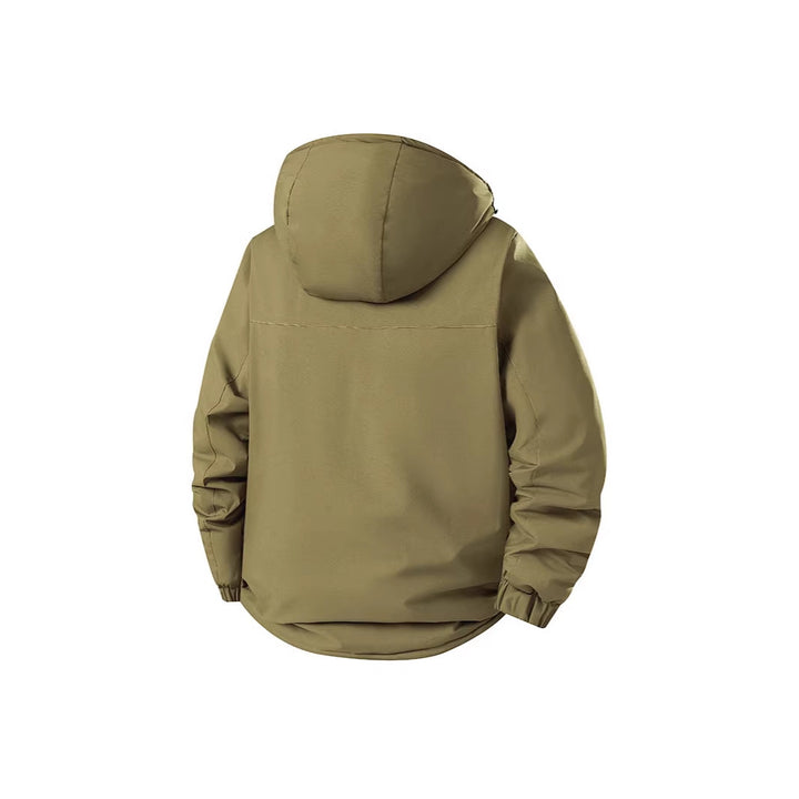 Men's Insulated Urban Parka with Stand-up Collar and Concealed Hood Amarae