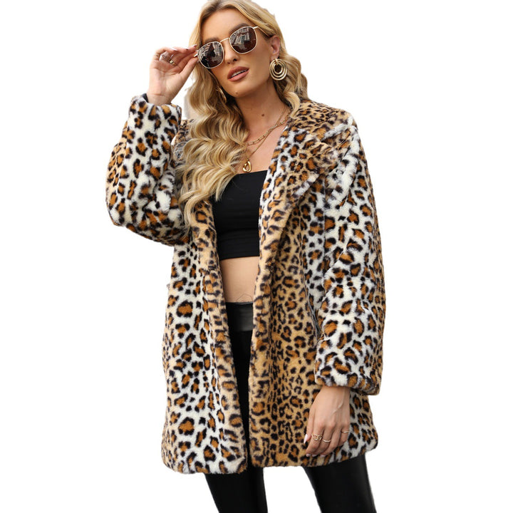 Lune London leopard fur oversized coat for women