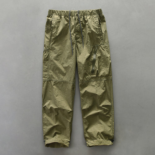 Functional pants for men with elastic waistband and zippered side pockets Amarae