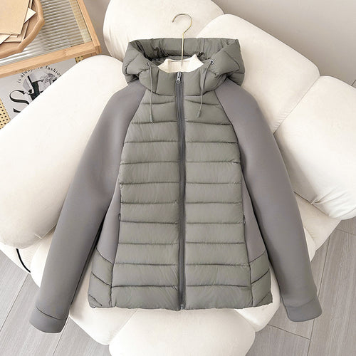 Insulated quilted jacket for women with hood and sporty cut Amarae