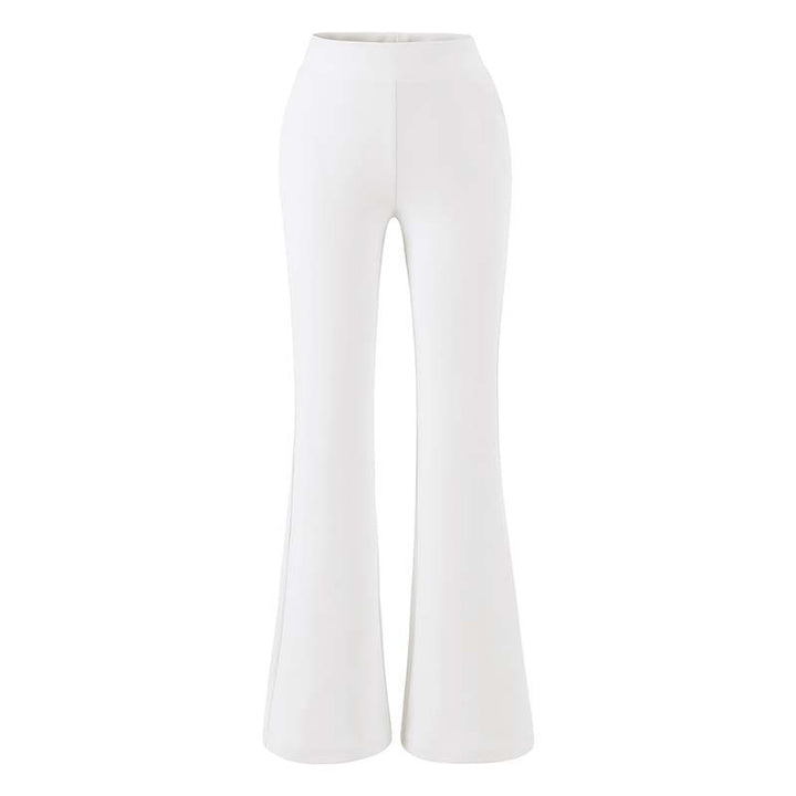 Women high-waisted stretch flared pants with wide bootcut cut Amarae