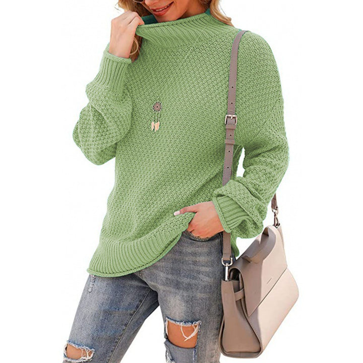 Thick knit sweater for women with high collar and comfortable sleeves Lune London