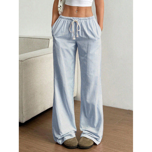 Wide-leg corduroy pants for women with practical side pockets Amarae