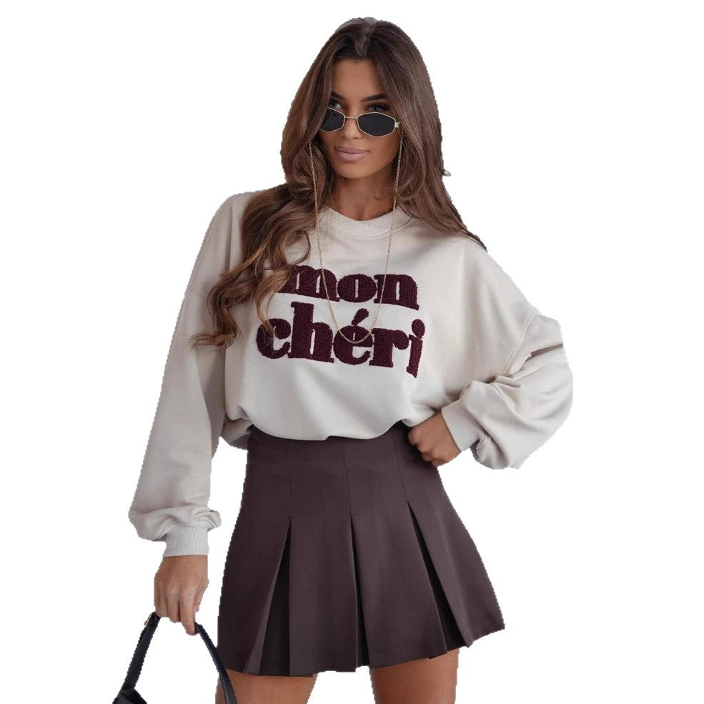 Mode femmes pull et jupe plissée ensemble Chic & Stil