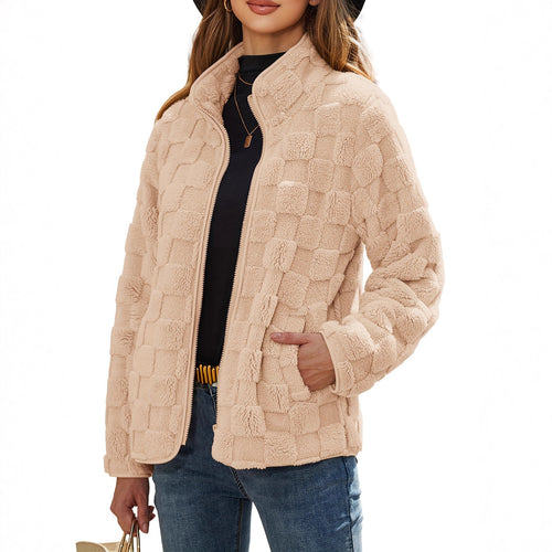 Veste en polaire pour femme avec design texturé et poches latérales Chic & Stil