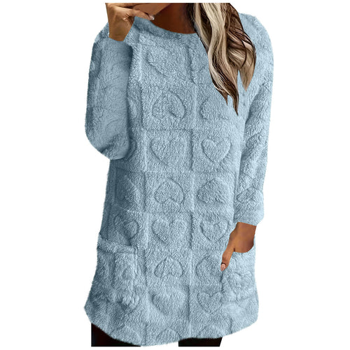 Ladies Cozy Tunic with Heart Pattern Amarae
