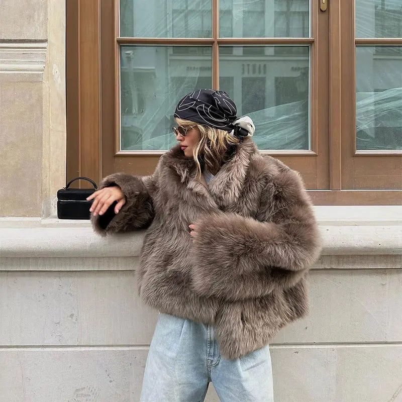 Ladies Short Fur Jacket Lune London