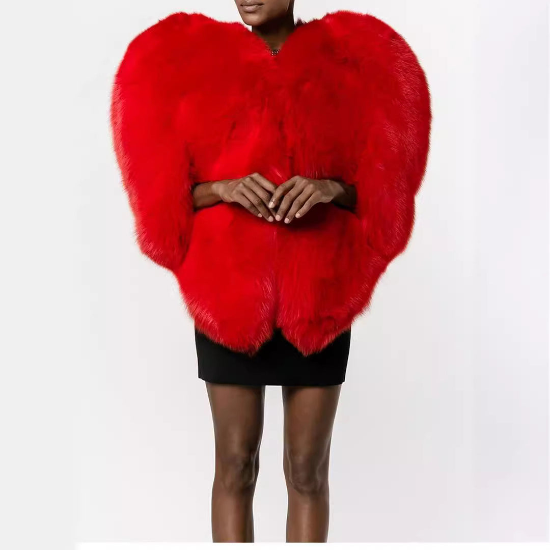 Ladies Extravagant Faux Fur Blouse Lune London