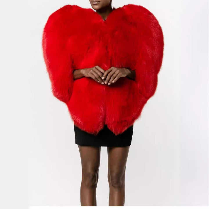 Ladies Extravagant Faux Fur Blouse Lune London