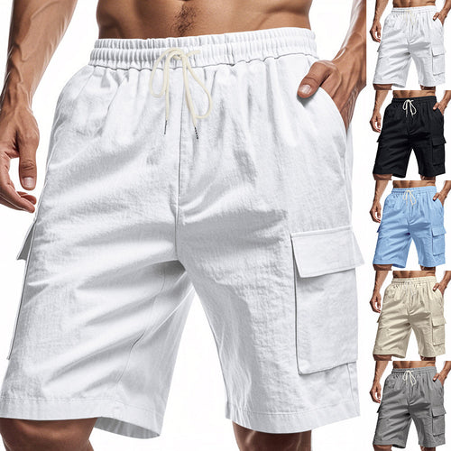 Casual cargo shorts for men with elastic waistband and practical side pockets Amarae