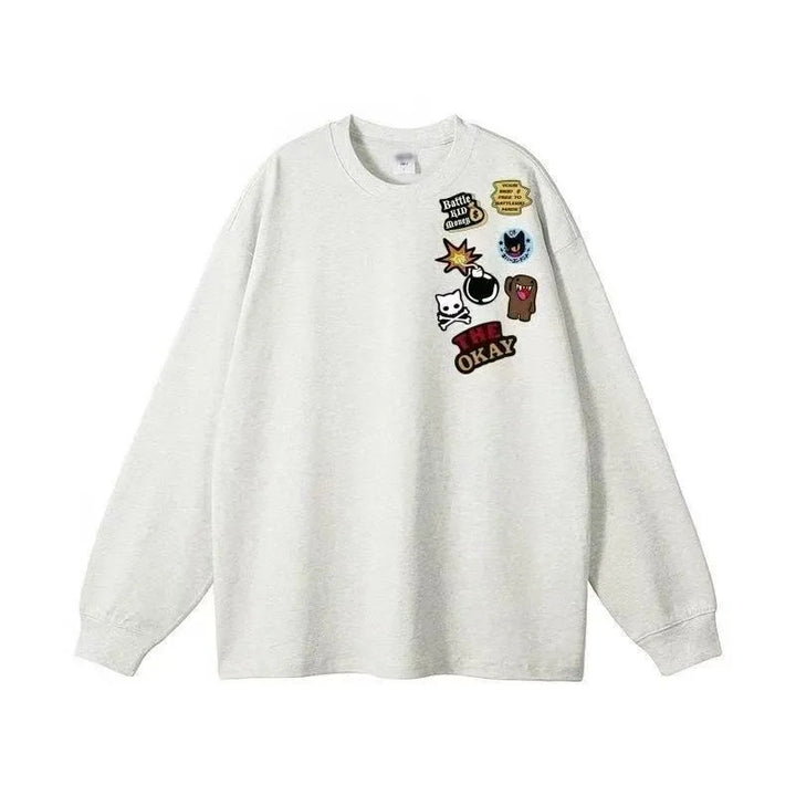 Chemise à manches longues pour femmes avec des appliqués originaux Chic & Stil