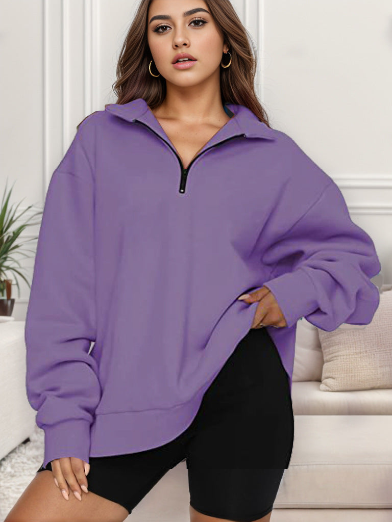 Oversized sweatshirt for women with high collar Amarae