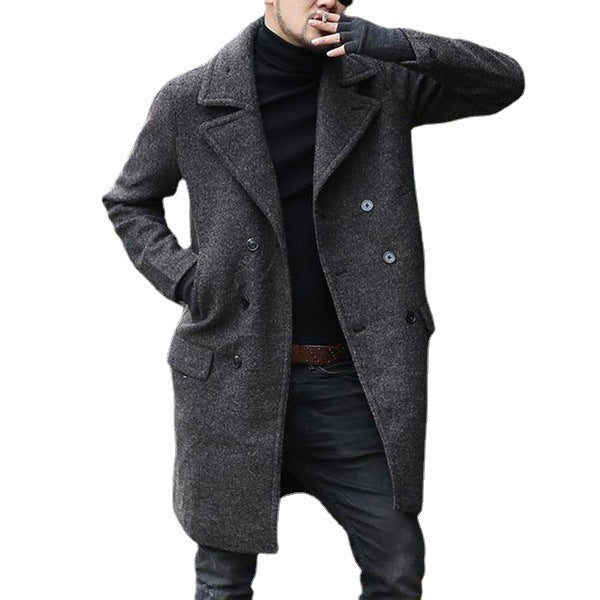 Elegant double-faced wool coat for men Lune London