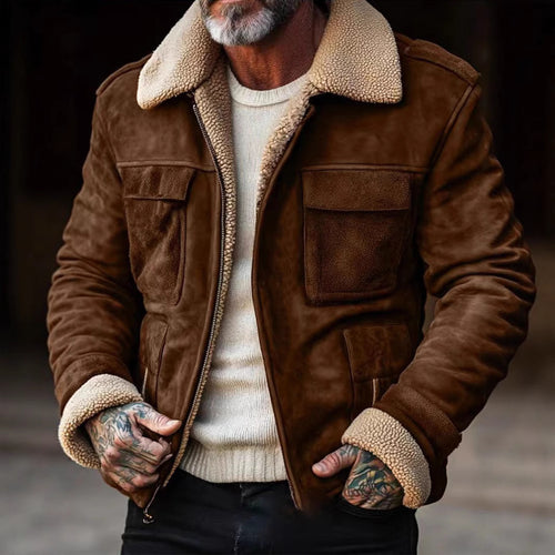 Luxury Lambskin Leather Jacket for Men Amarae