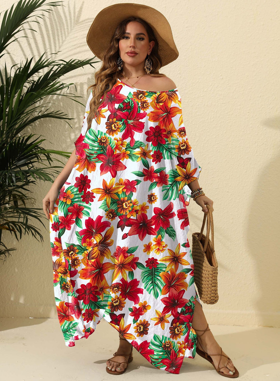 Lune London Floral Maxi Cover-up Dress for Women