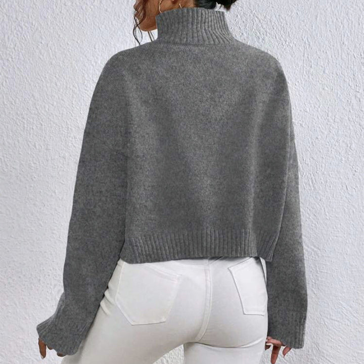 Ladies Fashionable Collar Sweater Made Of Soft Wool Lune London