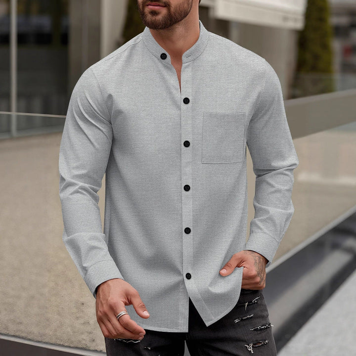 Men's Elegant Shirt with Stand Collar Amarae