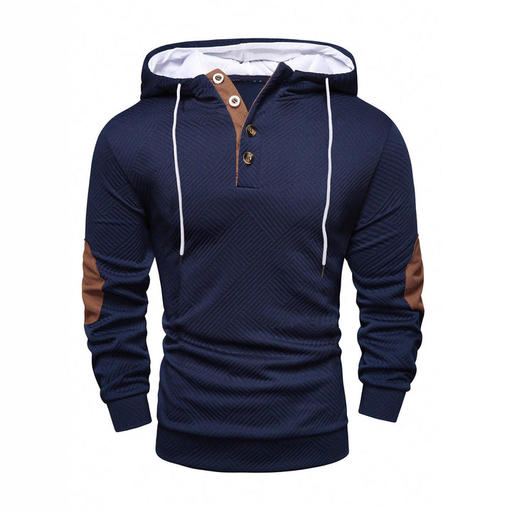 Men's sporty hoodie with unique texture design and chic stylish accents