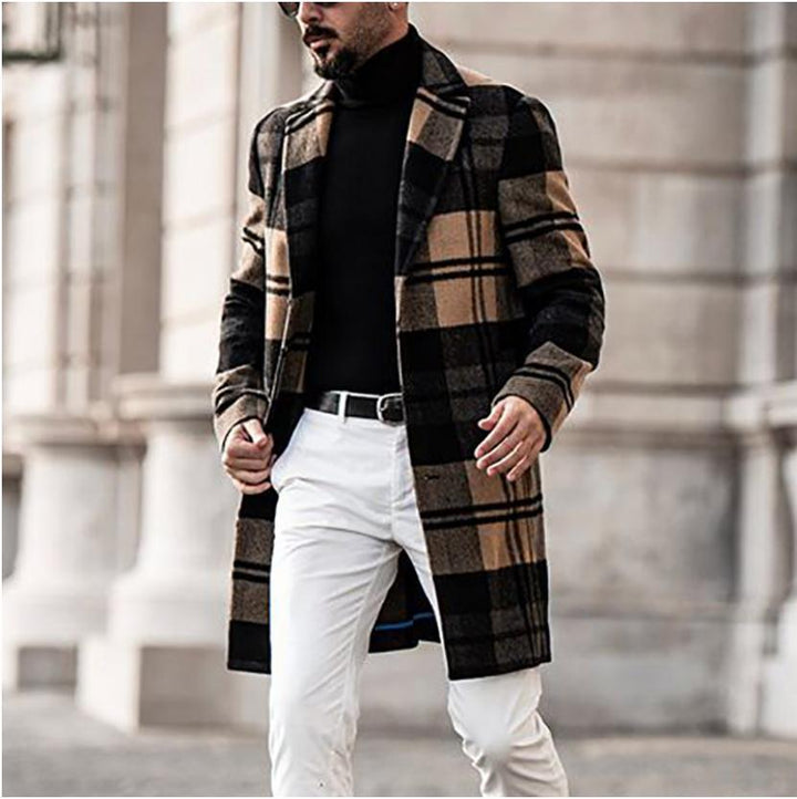 Plaid winter coat for men with warm lining Lune London