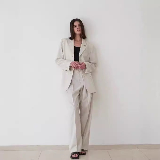 Pantalons plissés taille haute élégants pour femmes Chic & Stil